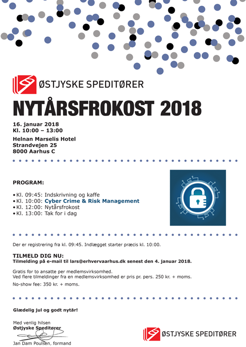 Nytårsfrokost, 16. januar 2018